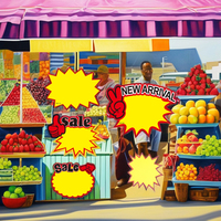 Vente en gros d'étiquettes en papier POP de supermarché Étiquettes d'écriture pour fruits alimentaires de supermarché Publicité d'épicerie Étiquettes d'emballage pour enseignes promotionnelles