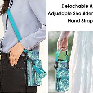 Porte-bouteille d'eau en néoprène lavable de haute qualité, grande capacité, avec sangle réglable, vente chaude - Product Image 5