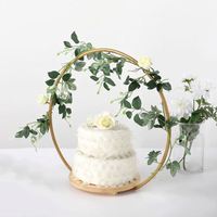 Chunlei OEM Kuchenstand Arche de mariage ronde en métal, présentoir floral pour centre de table et support à gâteau