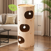Arbre à chat en feutre haut de gamme avec grotte et perchoir donut - Lit griffoir multi-niveaux pour maison multi-chats, abri toutes saisons, OEM.