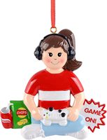 Ornement de Noël pour joueuse de jeux vidéo 2027, cadeau personnalisé pour les fans de jeux vidéo