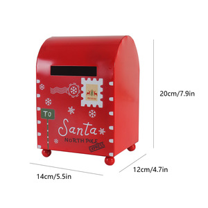 Décoration de Noël pour boîte <span class=keywords><strong>aux</strong></span> <span class=keywords><strong>lettres</strong></span> de maison, ornement cerf couché en fer, décoration d'<span class=keywords><strong>entrée</strong></span> pour bars et cafés - Product Image 4