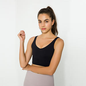 ขายส่งโลโก้ที่กําหนดเองออกกําลังกายฟิตเนสโยคะสวมใส่ชุดชั้นในกีฬา Crop Top สําหรับผู้หญิง - Product Image 3