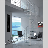 Escalier pliable et portable en spirale ronde et en métal, bas prix d'usine, personnalisé, extérieur