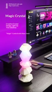 Lampada da Tavolo con Altoparlante USB per Camera da Letto e Studio, Controllo Vocale e Rotazione Ambientale, Popolare su Internet - Product Image 4