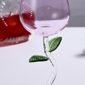 Botella de agua con forma de Rosa <span class=keywords><strong>Irregular</strong></span> para pareja, vaso de cristal para vino tinto, para el Día de San Valentín - Product Image 3