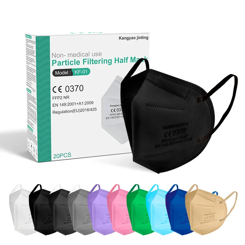 Factory wholesale high quality dust filter disposable mask custom face black ffp2 mask