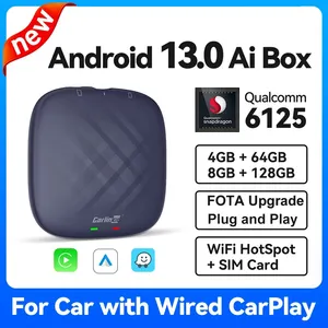 Android 13 Tv Box Netflix iptv YouTube Spotify Wireless CarPlay Android Auto Ultra 4 + 64G QCM665 4G LTE GPS Play Store