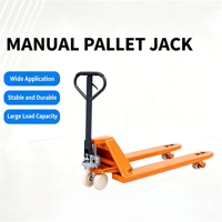 Chariot à palettes manuel à capacité de charge lourde, fourche de taille personnalisée, roues résistantes à l'usure, fourni directement par l'usine