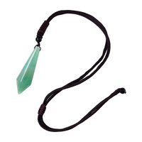 Pendentif Collier en Cristal Naturel Poli à 12 Facettes, Prisme Polyédrique Géométrique pour la Pratique Spirituelle et la Pleine Lune
