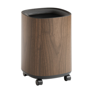 Poubelle cylindrique à ouverture supérieure en PP imitation <span class=keywords><strong>bois</strong></span>, grande taille, haute capacité, double couche, mobile, pour usage domestique, salon, chambre - Product Image 5