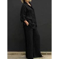 Produsen Pakaian Wanita YZ Grosir Set Katun 100% Modis Kasual Warna Solid Set Celana Wanita Set Dua Potong 5XL