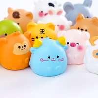 Figuras de Animales del Zodiaco, Lindas y Hechas a Mano, Decoraciones de Resina, Accesorios para Coche y Escritorio
