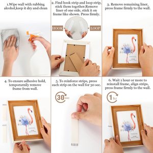 Colgadores de pared <span class=keywords><strong>grandes</strong></span> y resistentes, cinta colgante de póster de doble cara, Adhesivo de pared sin daños, foto extraíble y tiras colgantes de Marco - Product Image 5