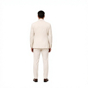 Costume formel 3 pièces WARPRO INDUSTRY pour homme, coupe ajustée, blazer, gilet et pantalon, idéal pour mariage, marié, affaires, soirée, gentleman, 100% coton - Product Image 4