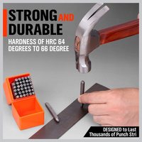 36 Pcs Letter & Number Steel Punch Set, English Alphabet and Numerals Metal Stamping Punch Tools