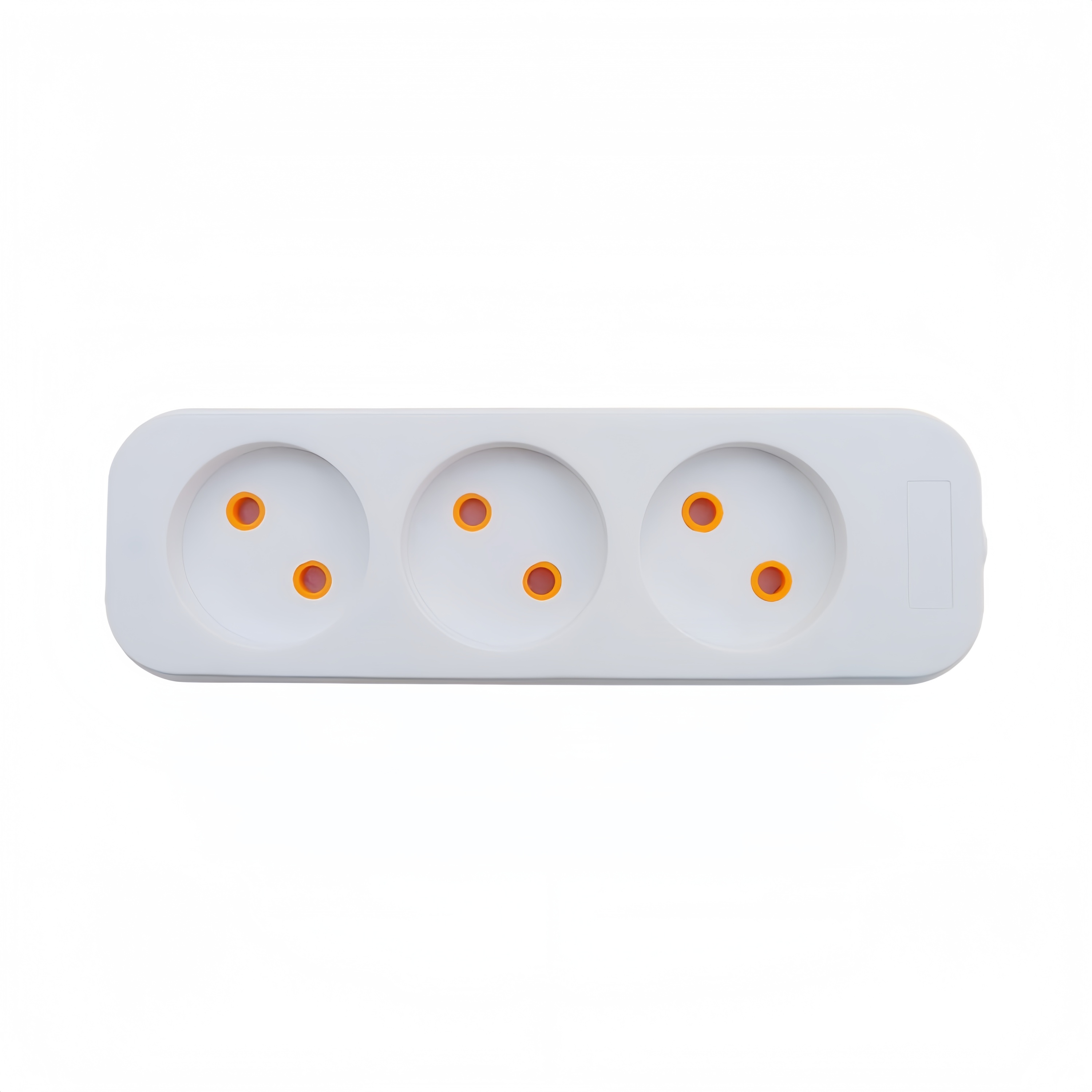 Bianco E7003 con persiane e cornice rossa