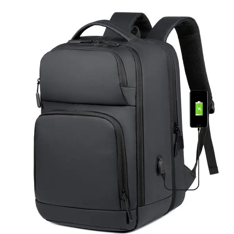 USB充電ポート付きバックパック旅行用ラップトップバックパック用の日常生活防水コンピュータースクールバッグ