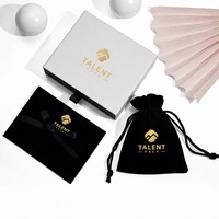 Emballage de bijoux luxueux personnalisé, boîte à tiroir en carton imprimé, emballage cadeau de luxe pour bijoux, avec pochette