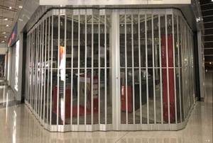 דלת מתקפלת pvc אוטומטית מודרנית דלת קיפול שקוף פלדה הזזה בצד קיפול האקורדיון למוסך אופקי