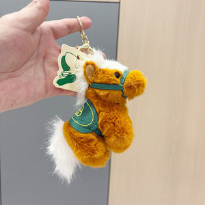 Nouveau pendentif en peluche de poney en peluche courte et en coton PP du Guangdong, jouet en peluche, porte-clés, sac à main, cheval de guerre créatif, vente en gros - Product Image 3
