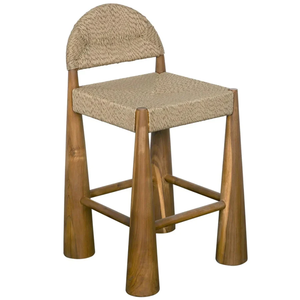Laredo Counter TeakOutdoorNATURAL BROWN Durable High Bar <b>Stool</b> for Home Bar <b>Dining</b> Room - Product Image 6