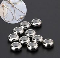 Anneaux toriques en acier inoxydable insérer des perles de bouchon en caoutchouc de silicone anti-saut glisser positionnement perles de curseur pour bracelet et collier