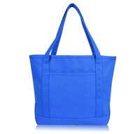 Gelory Sac fourre-tout en toile de coton personnalisé recyclé de couleur avec logo de taille avec poches intérieures et extérieures