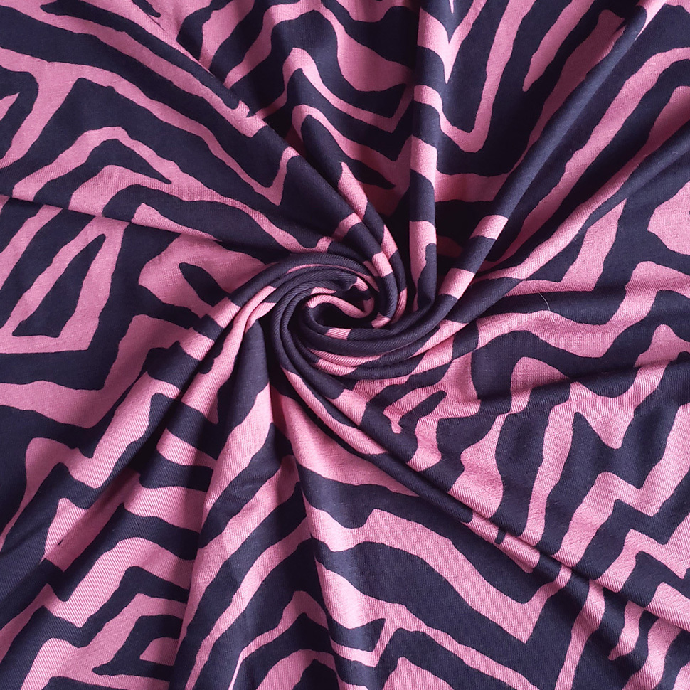 China Viscose Fabric Zebra Print 100% Viscose Single Jersey Knitted Fabric Shaoxing Fabric Factory