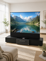 Ensemble Home Cinéma Premium AWOL Aetherion Max Projecteur Laser UST ALR PET Cabinet Noir 100"-120" 16:9 Motorisé à levage au sol