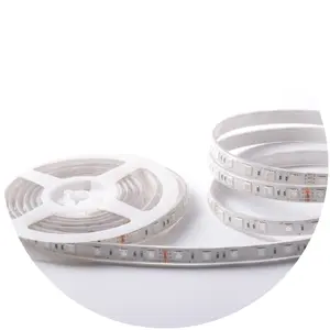 Cinta de cinta flexible 5M rollo smd5050 60leds/M flexible IP67 IP68 al aire libre impermeable RGB tira de luz LED