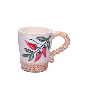 Custom Ceramic mugs, Hand painted Plant Ceramic Coffee mug Food and fruit shape cup at any shape & size