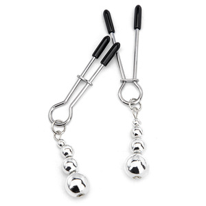 Pinzas Eróticas para Pezones Plateadas Ajustables para Mujeres, Juguetes para Adultos - Product Image 4