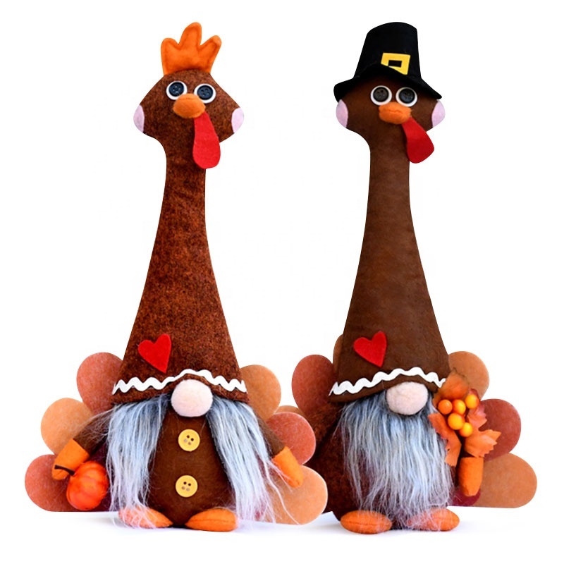 Handmade Thanksgiving Turkey Gnomes Cute Plush