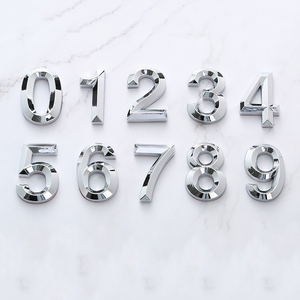 Autocollants d'emblème de lettres de voiture d'alphabet chromé personnalisés pour lettres de <span class=keywords><strong>plaque</strong></span> d'<span class=keywords><strong>immatriculation</strong></span> - Product Image 4