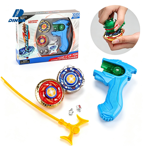 Battle 2PCS Jouet Toupie Métal & Plastique avec <span class=keywords><strong>Lanceur</strong></span> Inclus, Kit de Démarrage avec Poignée de <span class=keywords><strong>Lanceur</strong></span> de Toupie, Cadeau pour Garçons - Product Image 1