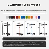 Nouvel équipement de gym à domicile de haute qualité amélioré, rack de musculation réglable, rack de squat mural pliable