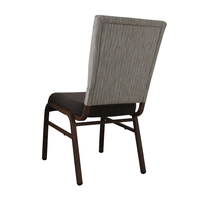 Silla de Comedor de Estilo Moderno y Lujo Ligero, Respaldo con Cojín Suave, Espuma de Alta Densidad, Silla de Banquete Apilable, Sillas para Iglesia