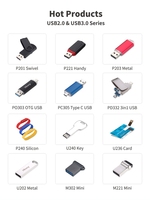Mini memoria USB con logotipo personalizado de fábrica/unidades flash USB 128G 64G 32G 16G 8G 4G 2G 1G 512M con interfaz USB 3,0 y 2,0