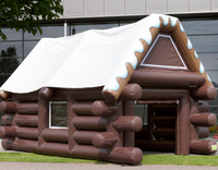 WINSUN Cabane de ski personnalisée Maison gonflable pour rebondir Location commerciale combinée en plein air pour enfants