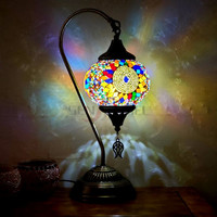 Sensmuel Chine Usine En Gros Café Hôtel Décoration Vitrail Mosaïque Verre LED Lampe Turque