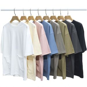 Customized 230Gsm 100% Cotton Retro Oversized <b>Square</b> Pocket Sweatshirt Men's Streetwear Blank <b>T</b>-Shirt - Product Image 1