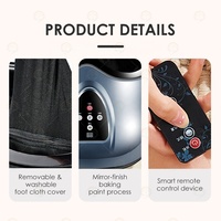 Appareil de massage des pieds Shiatsu portable avec télécommande, équipement de compression d'air, machine de massage des pieds électrique avec fonction de chauffage