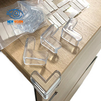 Protection d'angle transparente en PVC souple adhésive anti-collision pour la sécurité des bébés et des meubles