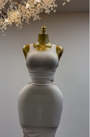 Robe longue sirène élégante grande taille pour femme, idéale pour le quotidien, style décontracté, coupe fourreau, vente en gros