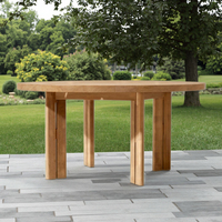 Table de salle à manger ronde en teck de luxe ajourée pour événements extérieurs et mariages, mobilier de jardin
