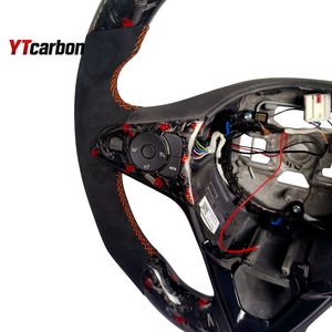 Ytcarbon สำหรับ crossland grandland Combo <span class=keywords><strong>Corsa</strong></span> F Astra K insigina <span class=keywords><strong>GSI</strong></span> อุปกรณ์เสริมภายในรถยนต์พวงมาลัยคาร์บอนไฟเบอร์ - Product Image 4