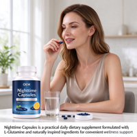 Capsules Nocturnes en Gros OEM à Marque Privée, 60 Comprimés avec L-Glutamine, Complément Alimentaire