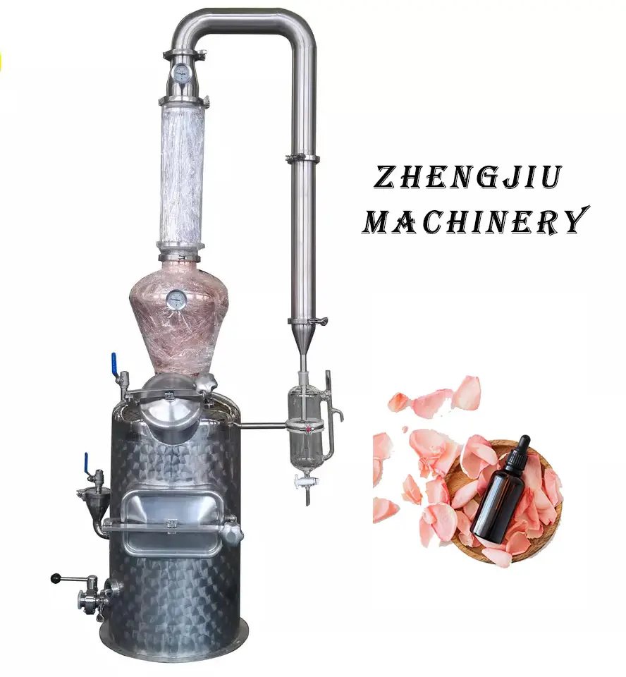30L 50L 100L distillatore di acqua di Rose oli essenziali distillati a vapore per distillatore di olio essenziale di idrolato
