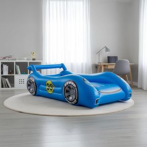 Light Up Blue Race Car Shaped Kids <b>Inflatable</b> Travel Bed for Toddlers Camping Home(<b>Large</b>) - Product Image 6